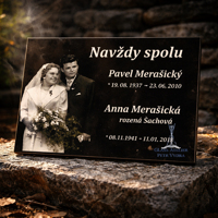 Náhrobní desky černé skleněné