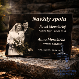 Náhrobní desky černé skleněné